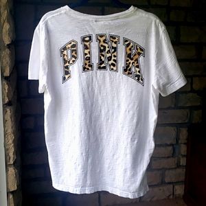 Oversized VS PINK Leopard Tee